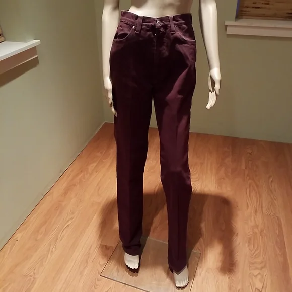 Versace | Jeans | Versace Couture High Waist Burgundy Jeans  display picture 2